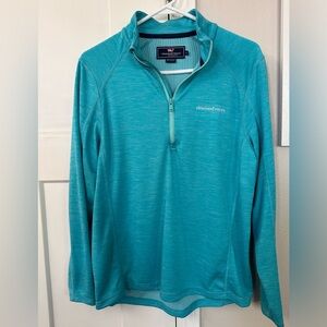 Vineyard Vines mens sweatshirt size S quarter zip turqoise